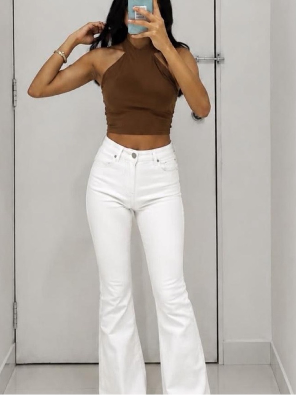 SHEIN high waisted flare jeans